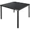 Global Industrial 40 Square Aluminum Slatted Dining Table, Black 437005BK - alternate 1